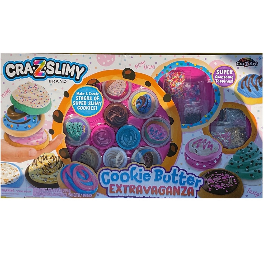 Cra-Z-Art Cra-Z-Slimy Cookie Butter Extravaganza Slime Kit 10 Colors New